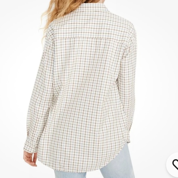 Madewell NWT Oversized Ex-Boyfriend Flannel Button-Down – Size M - Picture 3 of 10